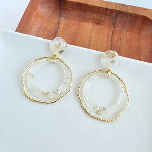 Georgia Gold Flake Earrings - Can't Hide Pretty Boutique