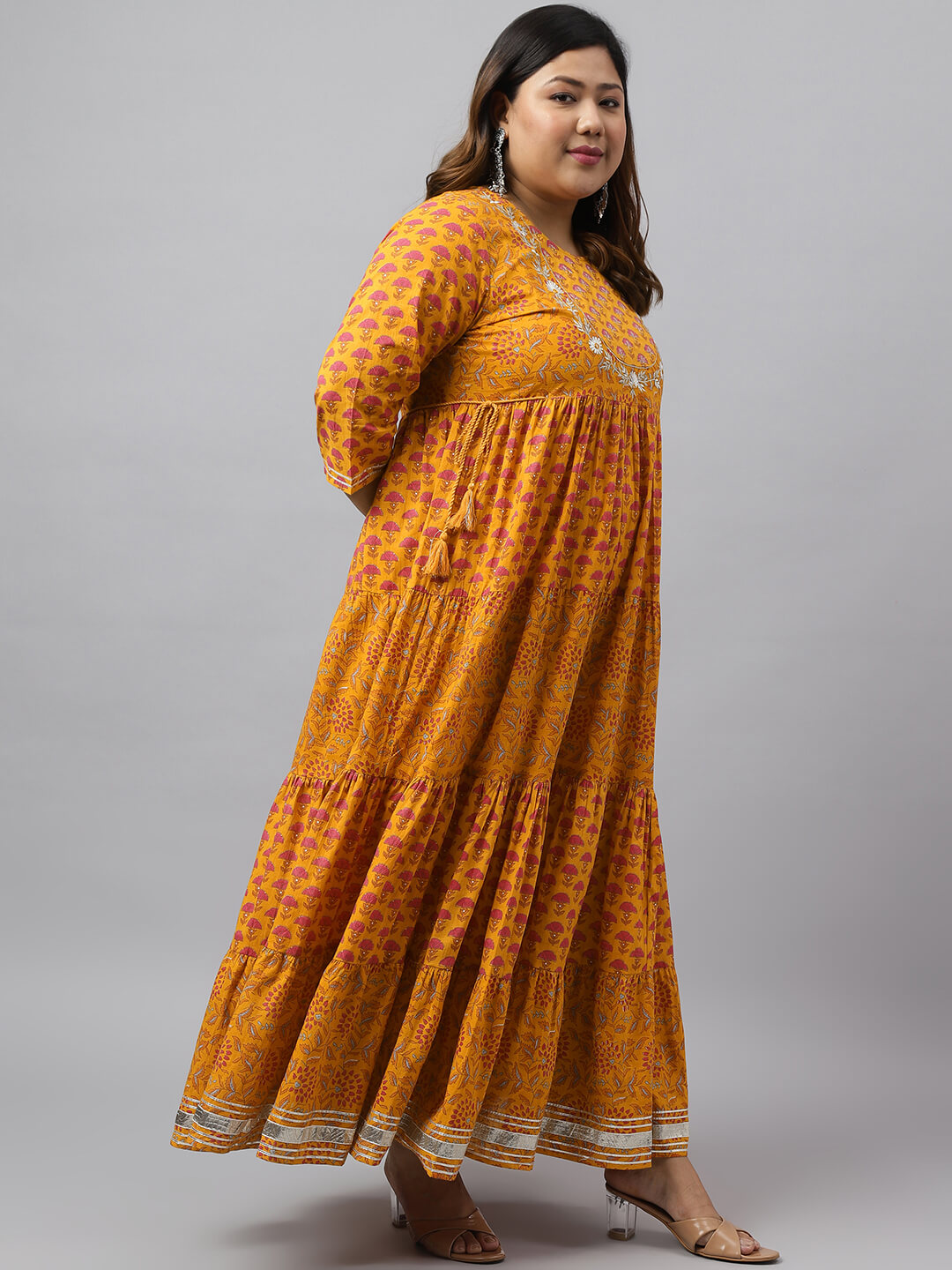 Knockout Everyone with Our Mustard Flared Kurta