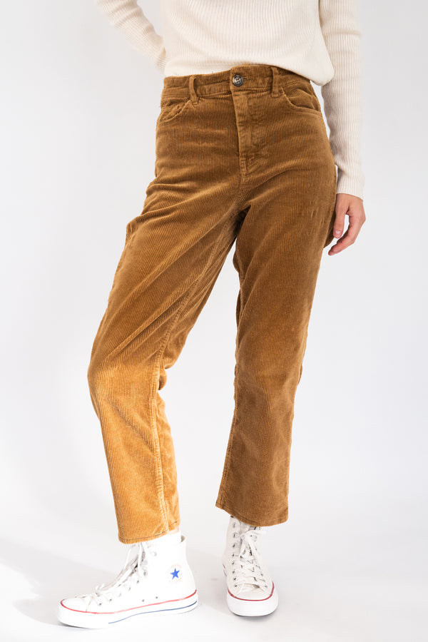 Low-rise tan leather pants – nouveaurichevintage