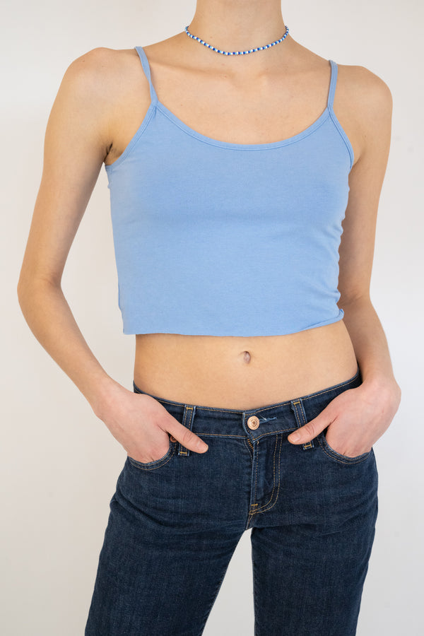 cropped ribbed tank top — reworked vintage clothing and much more!