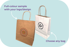 Premium Twist Handle Paper Carrier Bags Printed Sample