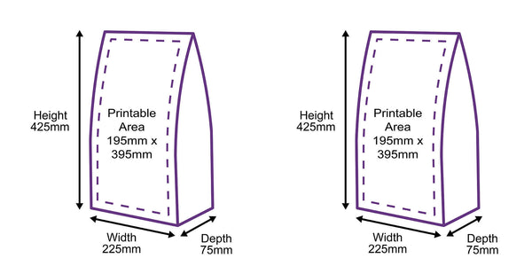 Heavy Duty Mailing Bags - 225x75x425mm - Printed Both Sides