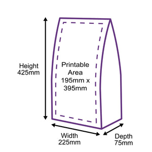Heavy Duty Mailing Bags - 225x75x425mm - Printed Front Side Only & Rear Side Only