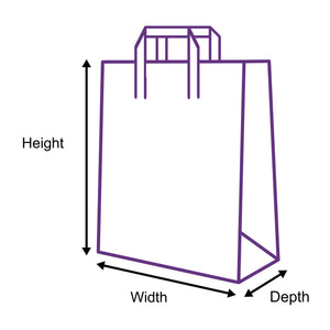 Tape Handle Paper Carrier Bags Dimensions