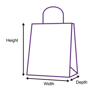 Twist Handle Paper Carrier Bags Dimensions