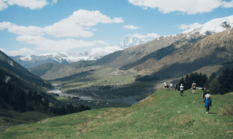 hiking in summer