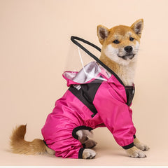 Dog Coat North Face Pink Raincoat