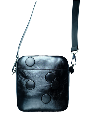 MEDIUM LEATHER BAG WITH BADGES