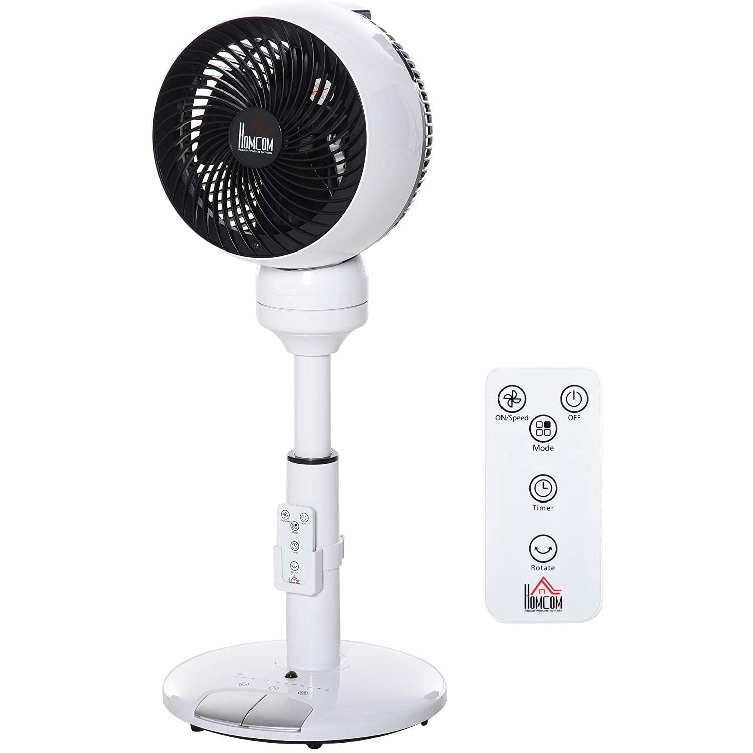 HOMCOM 28’’ Oscillating Air Circulator Fan - White