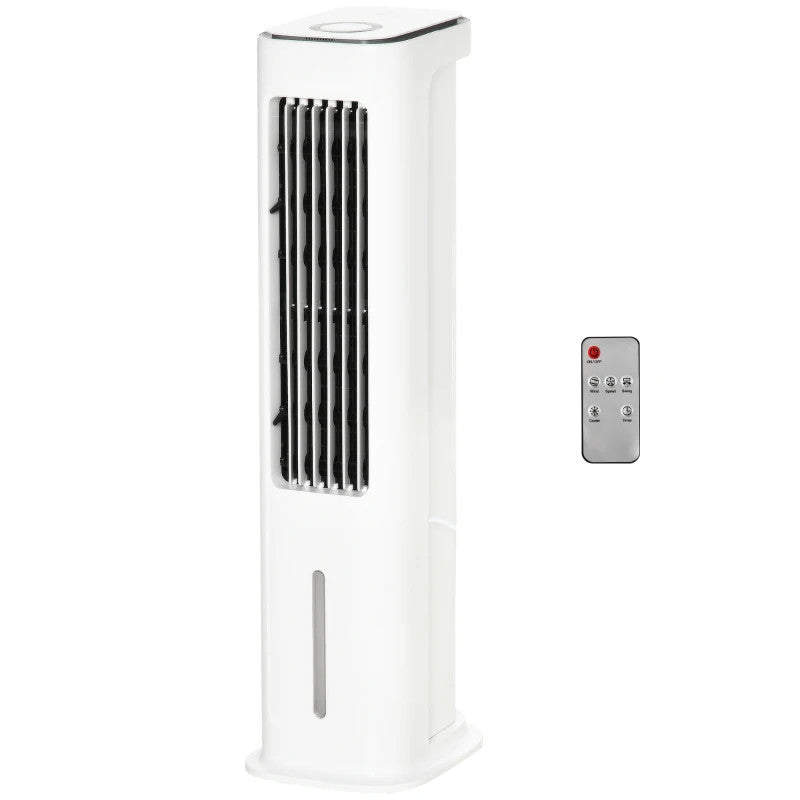 HOMCOM 2-in-1 Oscillating Evaporative Ice Cooling Fan - White