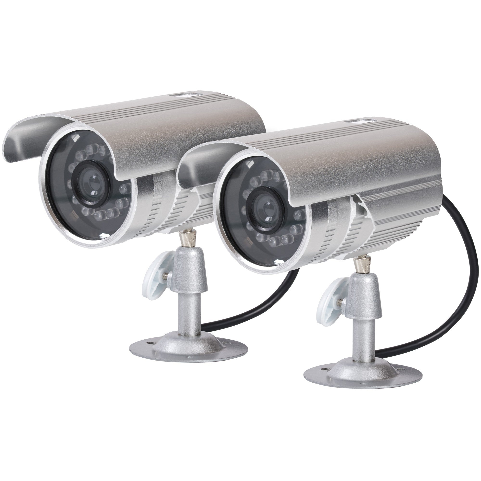 ProperAV Imitation Dummy Security Camera Kit includes 2 Aluminium Cameras