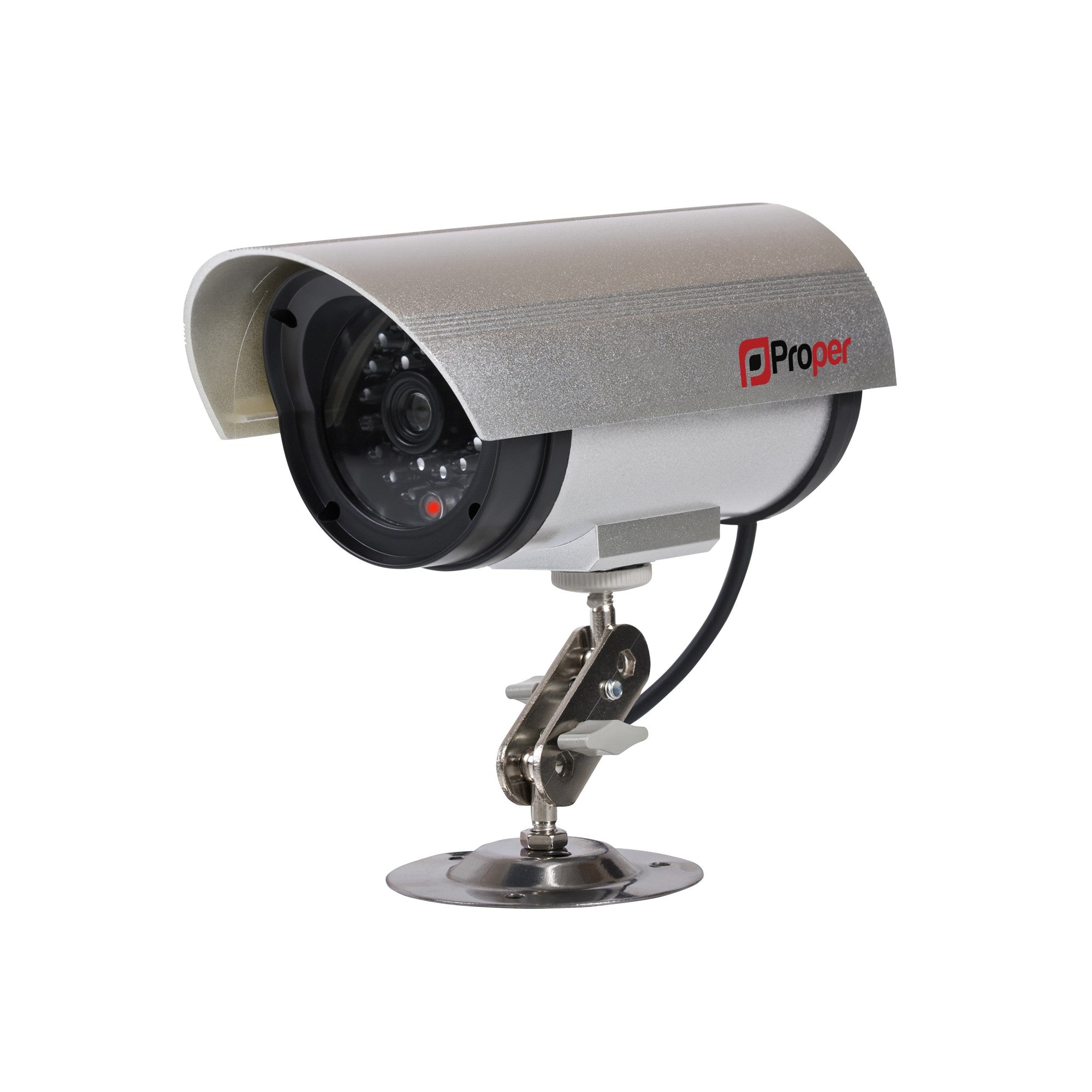 ProperAV Imitation Dummy Security Camera - Silver