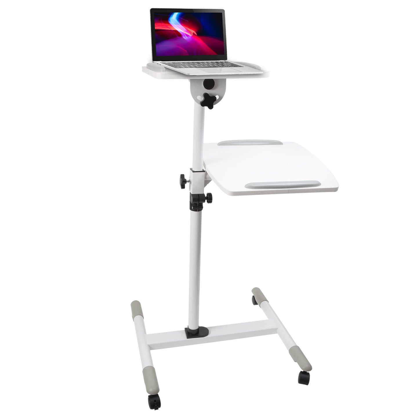 ProperAV Mobile Desk Workstation & Projector Stand - White