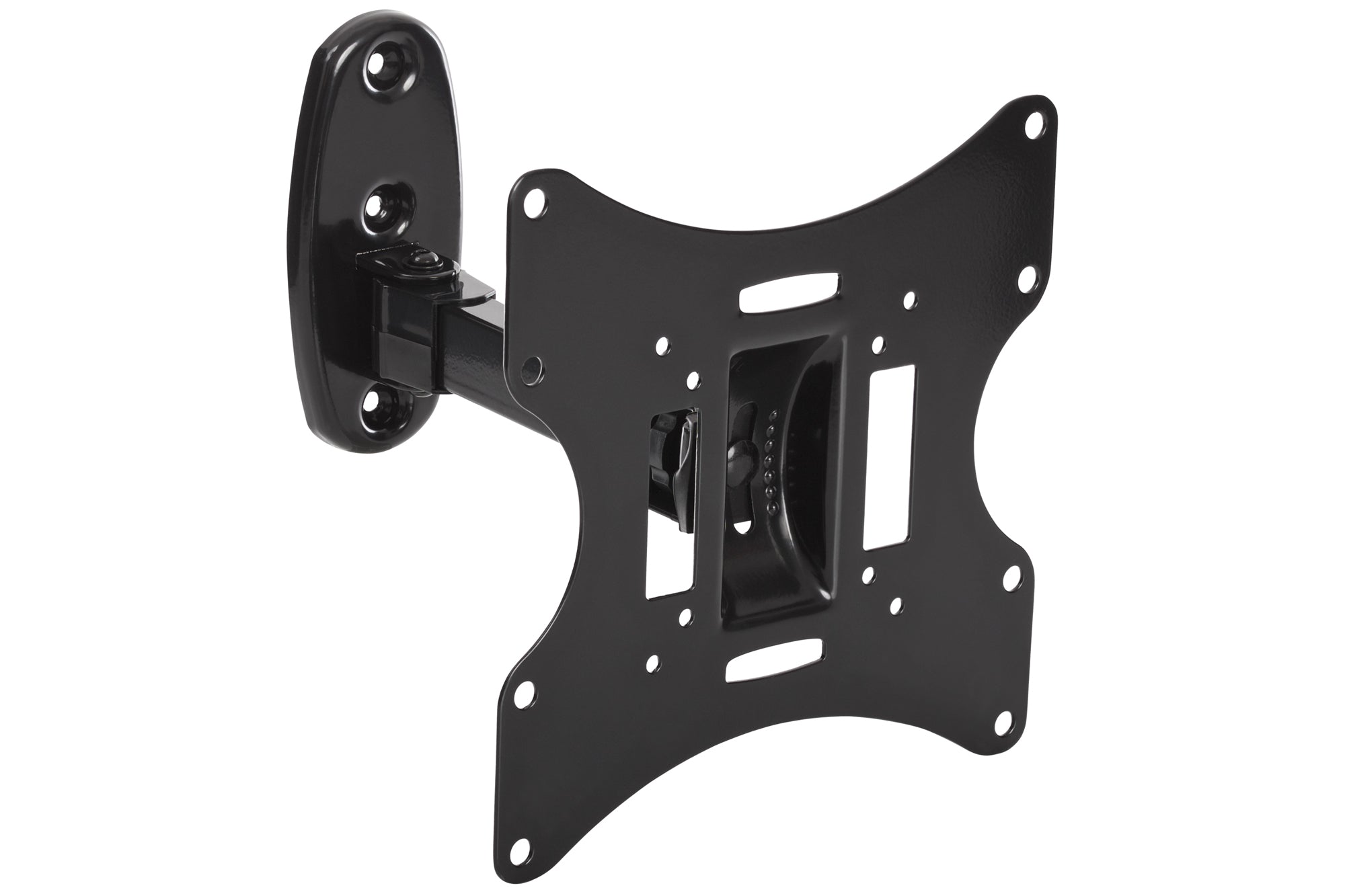 ProperAV Swing Arm 20deg Tilt 23" - 43" TV Wall Bracket (30kg Capacity / VESA Max. 200x200) - Black