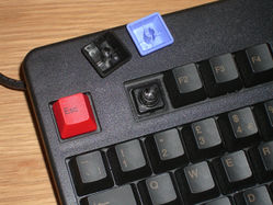 Laser-etched keycaps