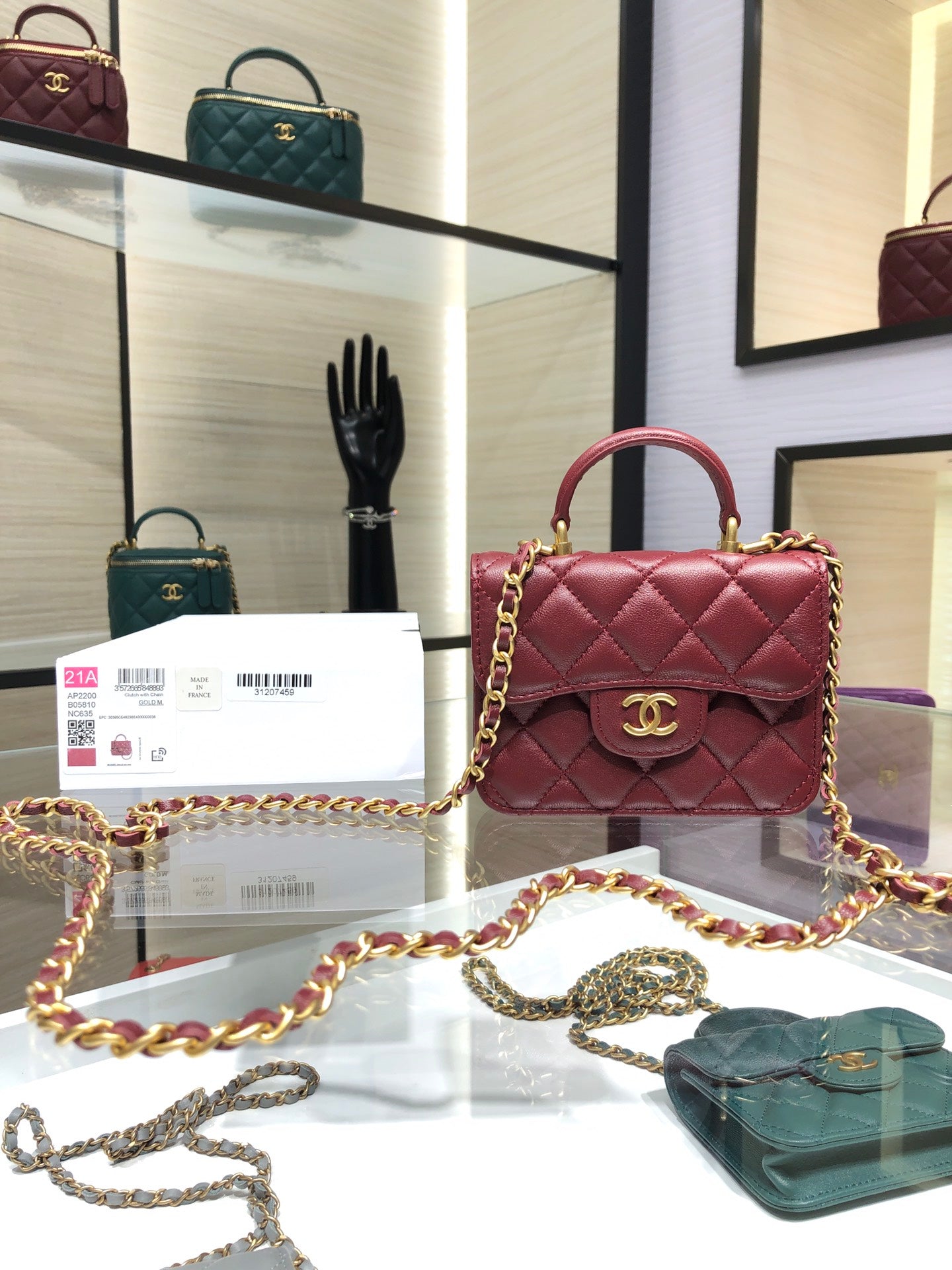 CHANEL Small Burgundy Coco Handle  YouTube