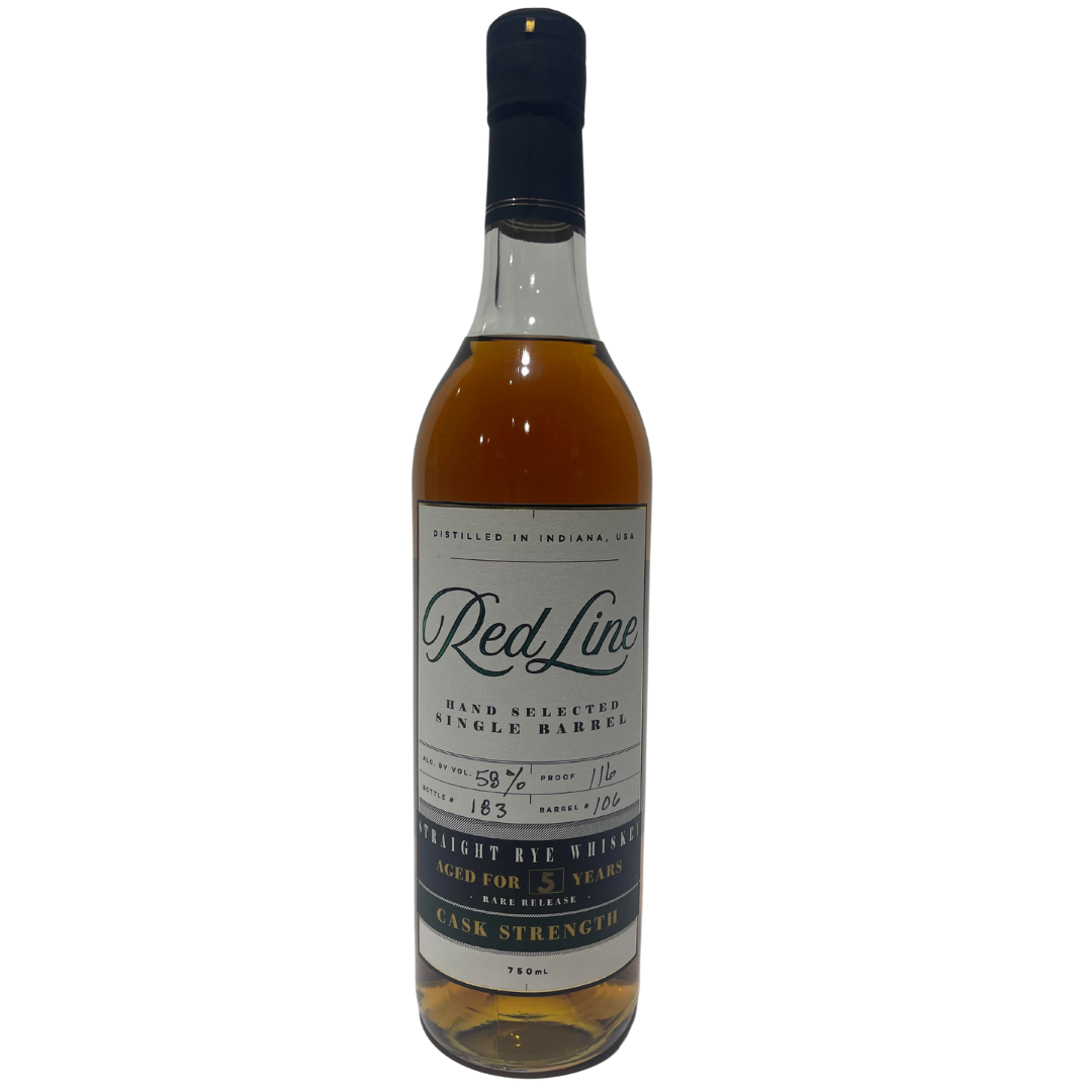 Red Line Single Barrel Cask Strength 5 Year Old Straight Rye Whiskey 750ml