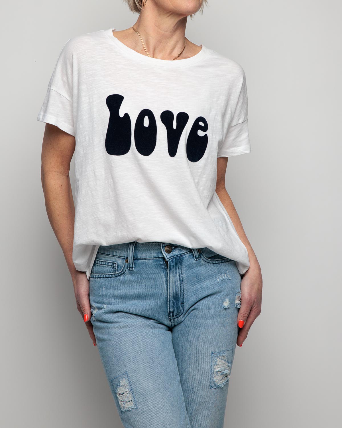 FIVE Love Tee in White