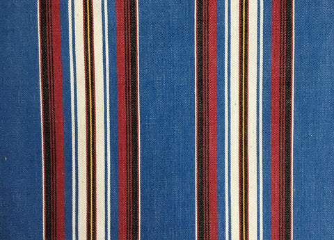 Ticking Depot | Antique Finnish Ticking Fabric | Old Ticking Fabric From Europe Blue White Stripes