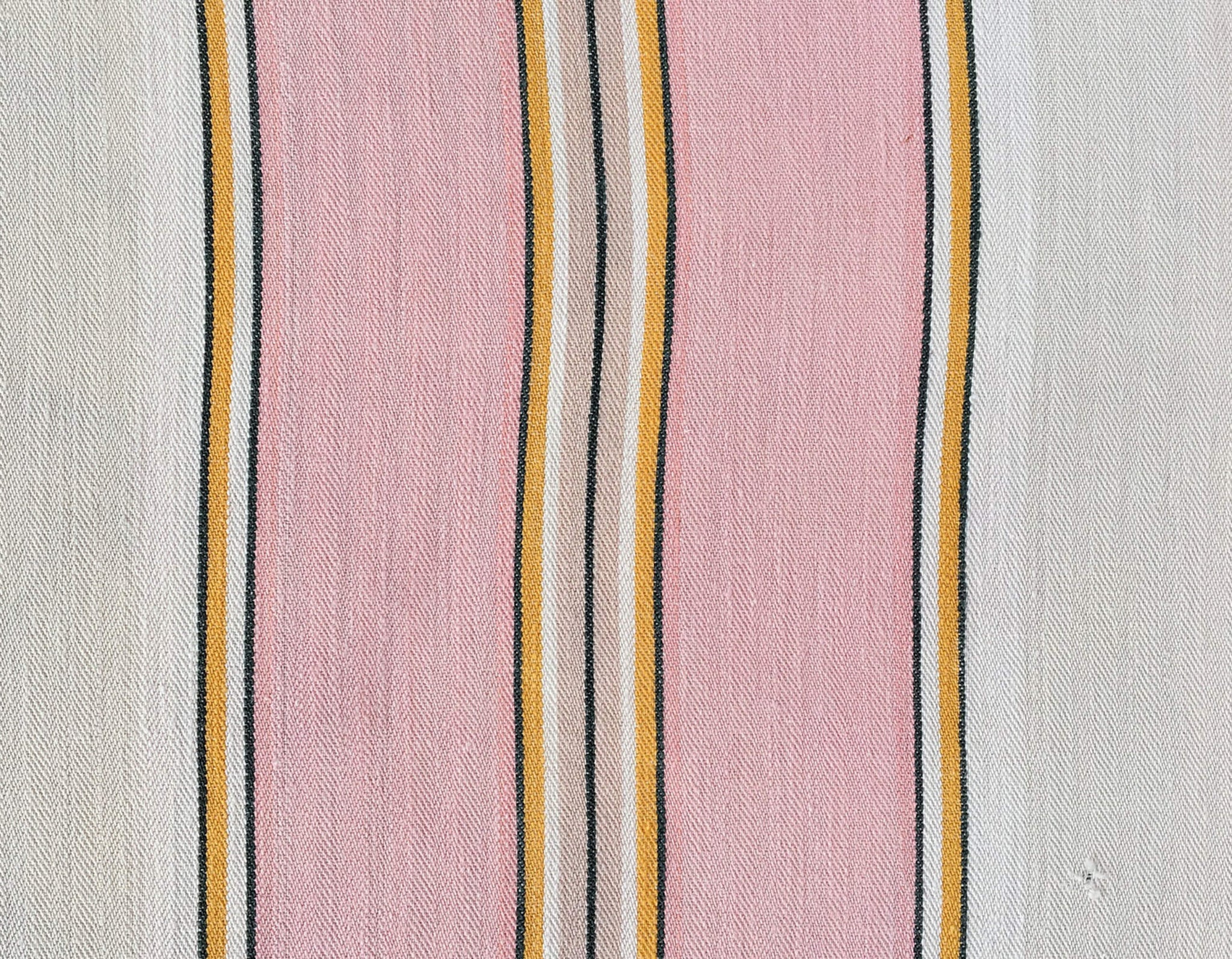 Ticking Depot | Antique Ticking Fabric | Old Ticking Fabric From Europe Pink Grey Stripes