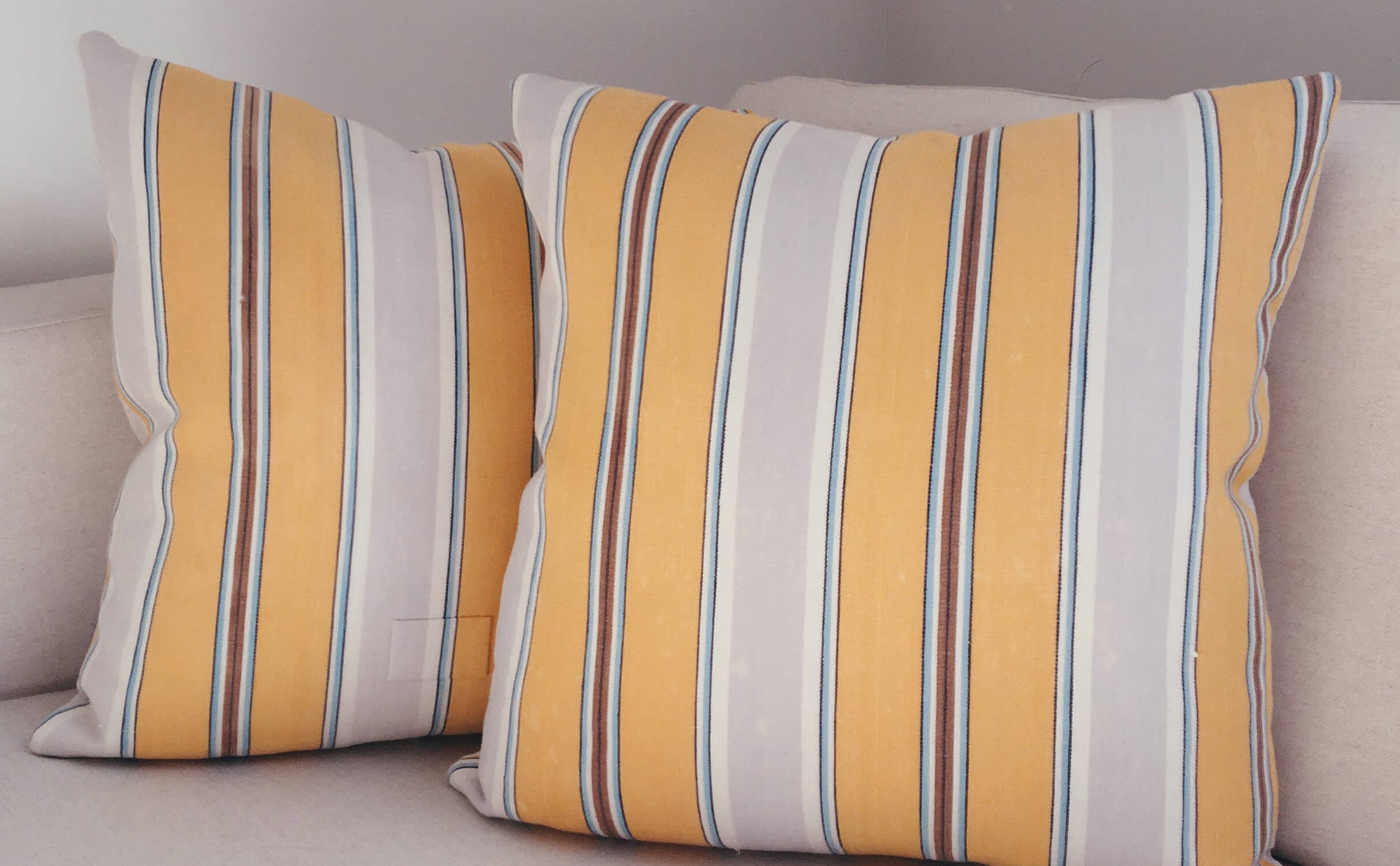 Ticking Depot | Recovered Antique Striped Ticking Fabric | Old Ticking Fabric From Europe Interior Decoration Cushions