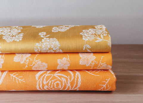 Ticking Depot | Shop Antique Damask Ticking Fabric | Old Ticking Fabric From Europe Yellow Floral