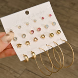 Fashion Geometric Hoop Earrings Set for Women Statement Vintage Punk Gold Metal Circle Hoop Earrings Brincos 2021 Trend Jewelry