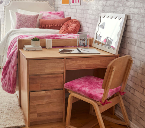 hot pink bedding and decor from Dormify