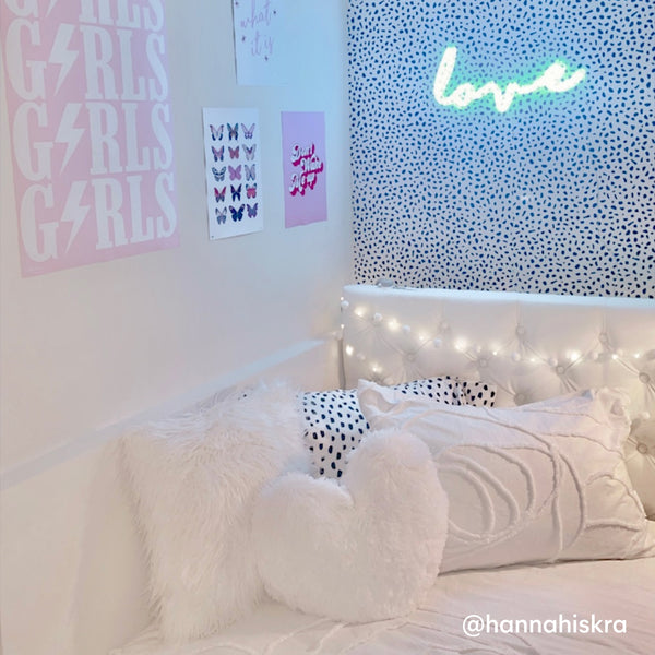 Preppy Throw Pillow, Cute Pillows for Teen Girls Summer Bedroom