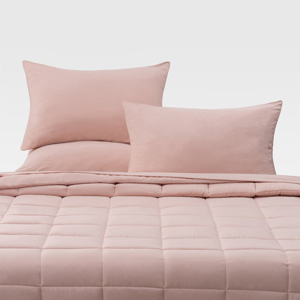 Dormify T-Shirt Jersey Comforter and Sham Set | Dorm Essentials Medium Grey / Full/Queen