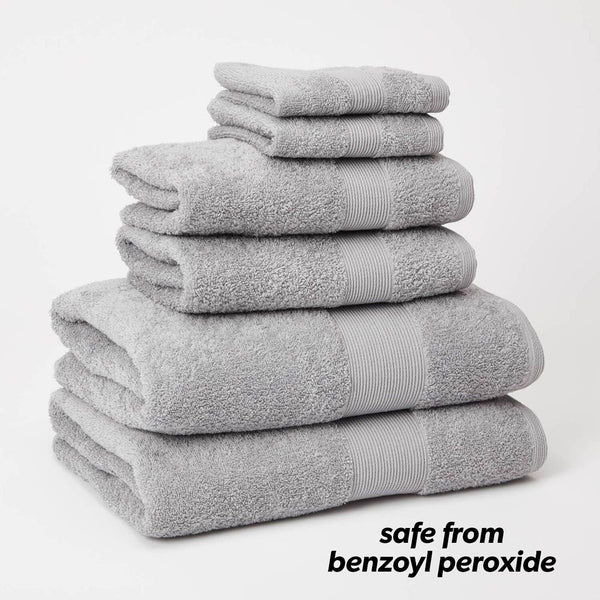 Home Sweet Home 100% Cotton 6-Piece Bath Towel Set - Extra Soft Bath  Towels, Black