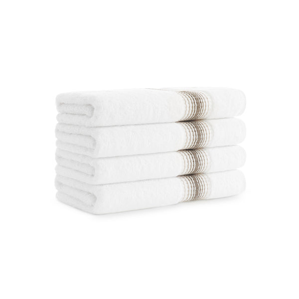 mDesign Cotton Bath Towel Set with Rice Weave Finish, Set of 6 - Dormify