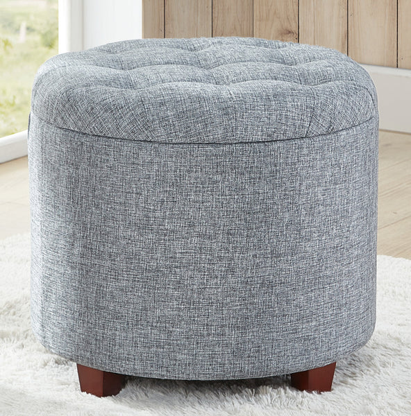 Dormify Hope Collapsible Storage Ottoman Chair - Grey