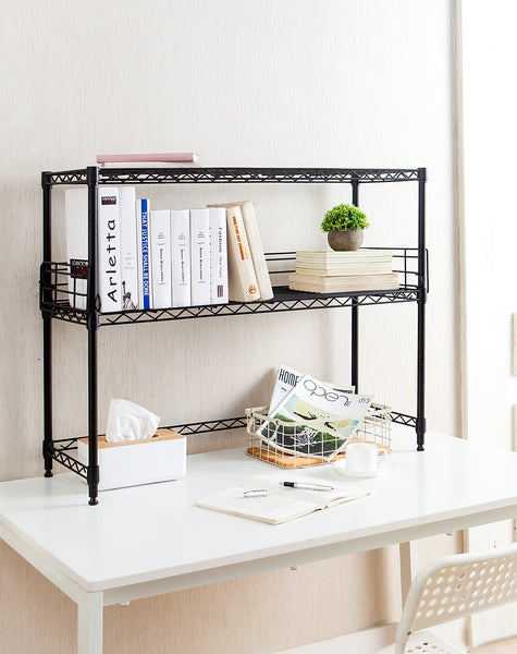 Snughome Desktop Shelf, 3 Tier Desk Shelves, Freestanding Small Bookshelf  Desk Shelf Organizer, Adjustable Shape Desk Organizer, Desktop Storage Rack