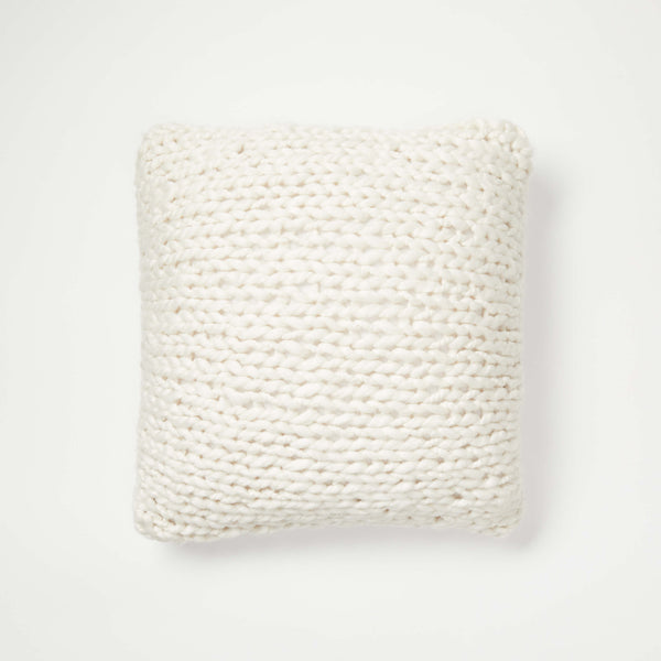 Ivory Chunky Wool Lumbar Pillow