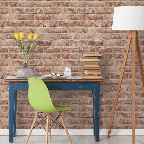 Red Brick Wallpaper Modern Wallpaper Minimalistic Wallpaper  Etsy