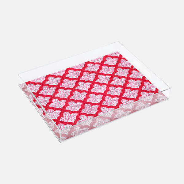 Red Smilies Small Acrylic Tray 