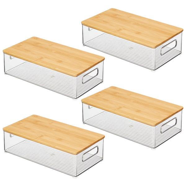 Stackable Bamboo Storage Bins