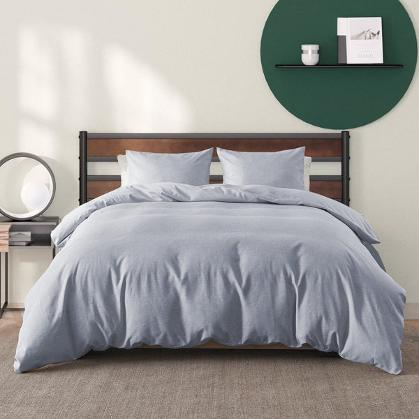 Bailey Textured Stripe Duvet Cover and Sham Set - Dormify