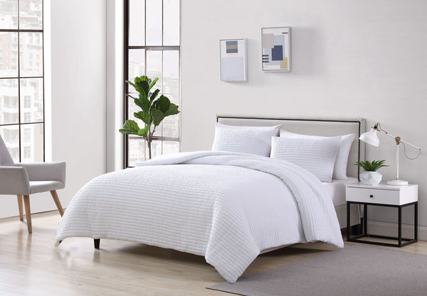 Dormify T-Shirt Jersey Comforter and Sham Set | Dorm Essentials Medium Grey / Full/Queen