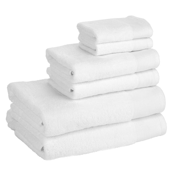 mDesign Cotton Jacquard Bath Towel, Set of 6 - Dormify