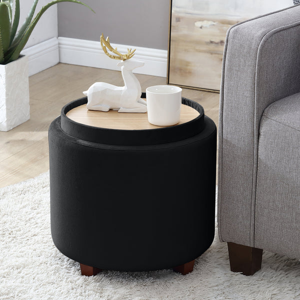 Dormify Hope Collapsible Storage Ottoman Chair - Grey