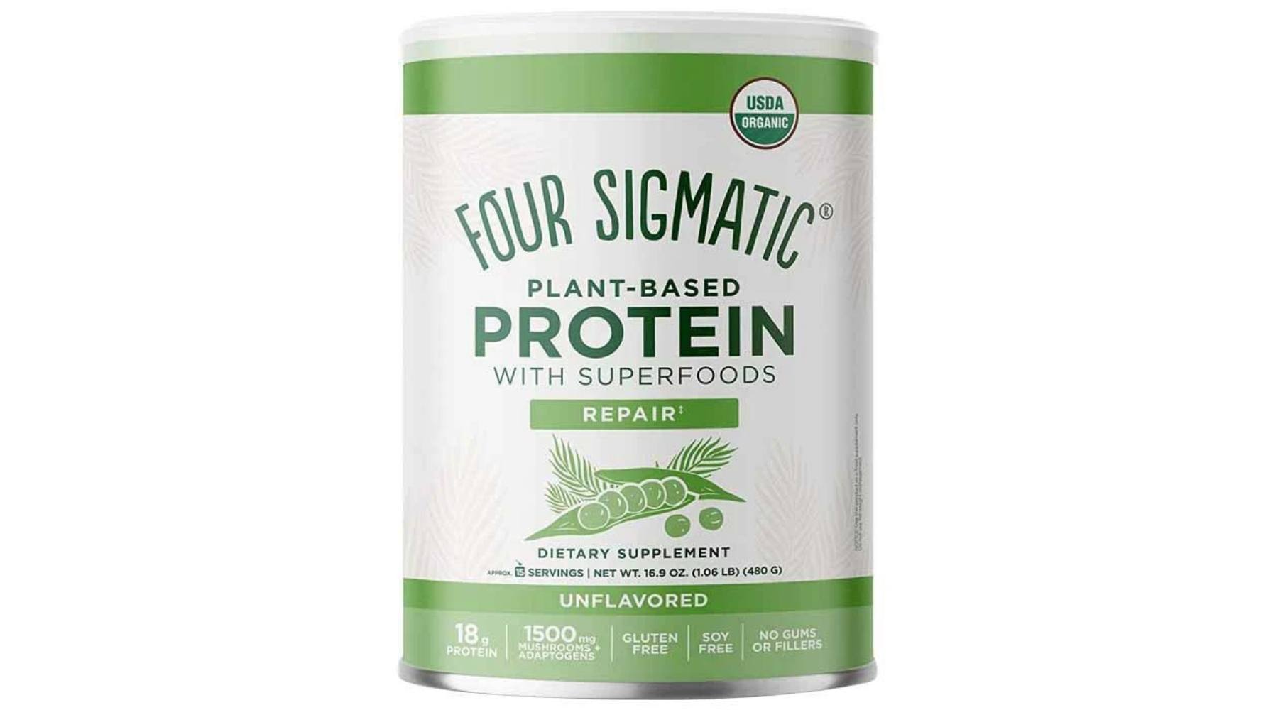 Four Sigmatic - Plant-Based Protein Powder Unflavoured, 480g