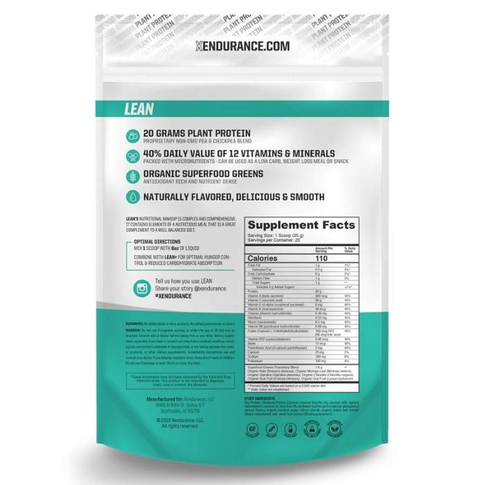 Xendurance Lean Vegan Protein 700g Plantx Uk 3236