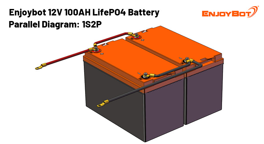 12V 100AH Parallel Diagram 1S2P