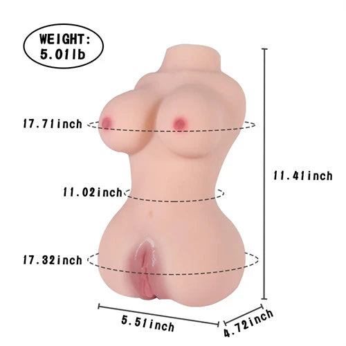 dimensioni del busto della bambola del sesso