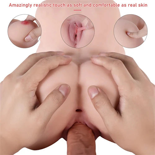 Mini Sex Doll Torso With Butt| Male Masturbator For Man-Real-life skin, smooth and elastic