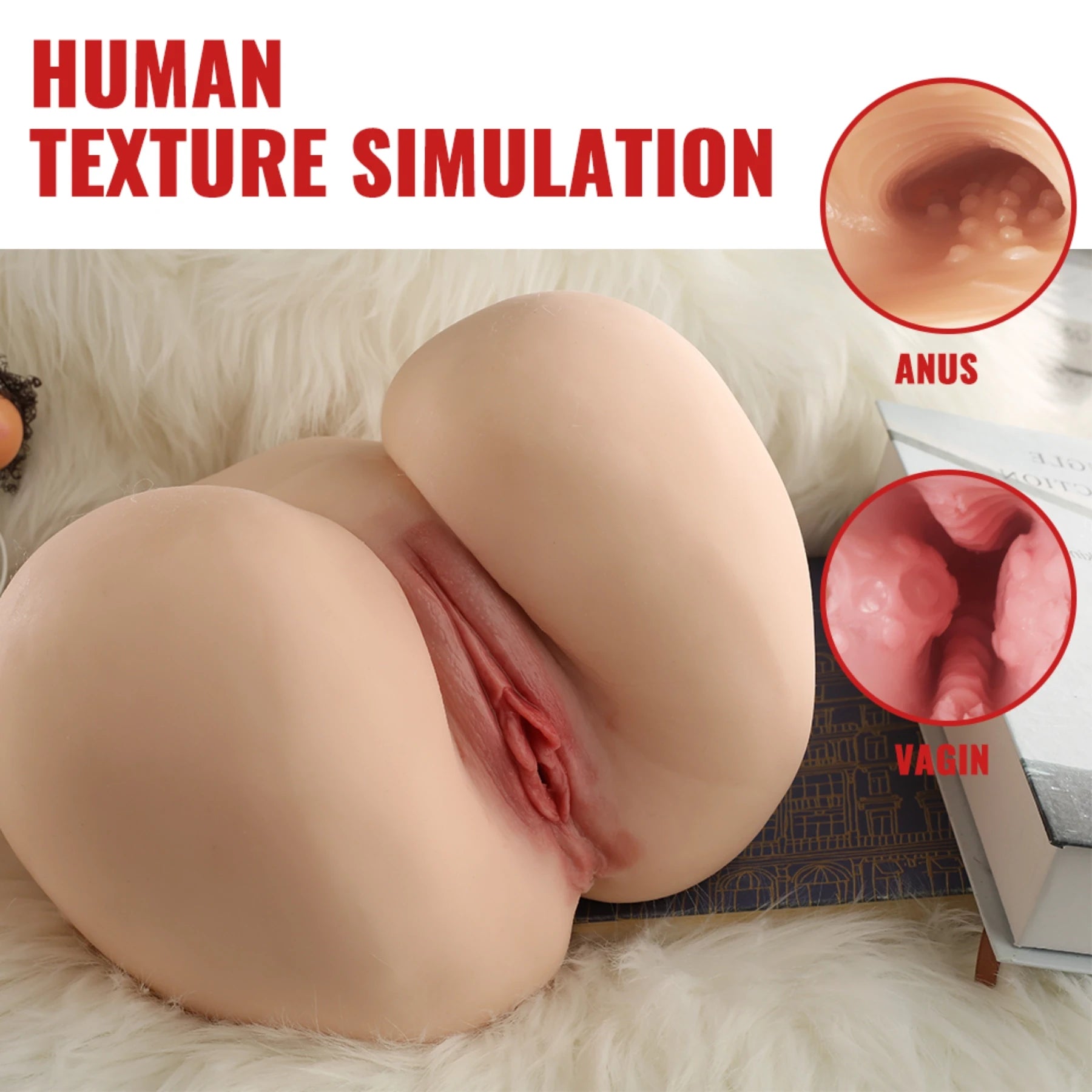 Lightweight huge ass sex doll torso