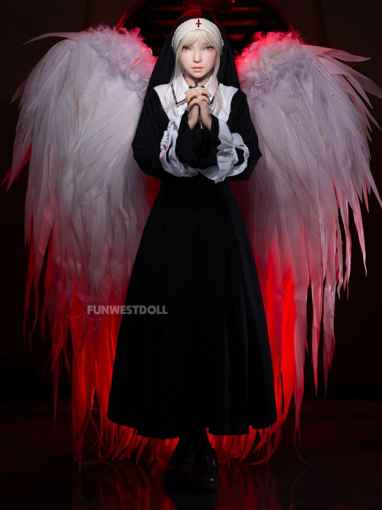 Halloween silicone sex doll dressed as a nun – Fun West Doll 159cm