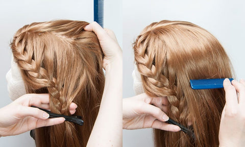 Braiding a wig